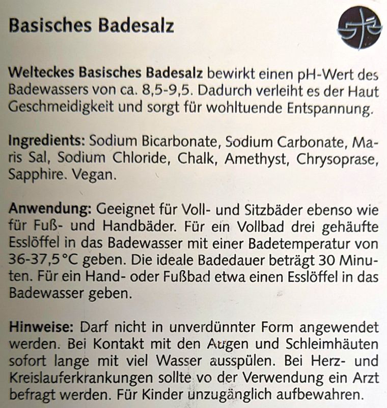 Badewasser Weltecke Badesalz