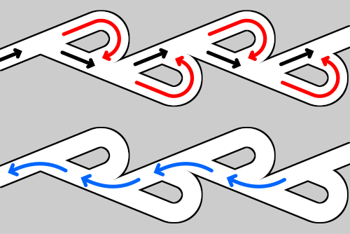 Tesla valve principle