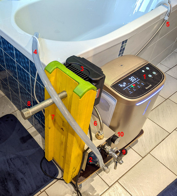 Badewasser Station 01 im Betrieb