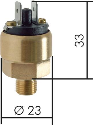 Druckschalter mini G1 8 Landefeld